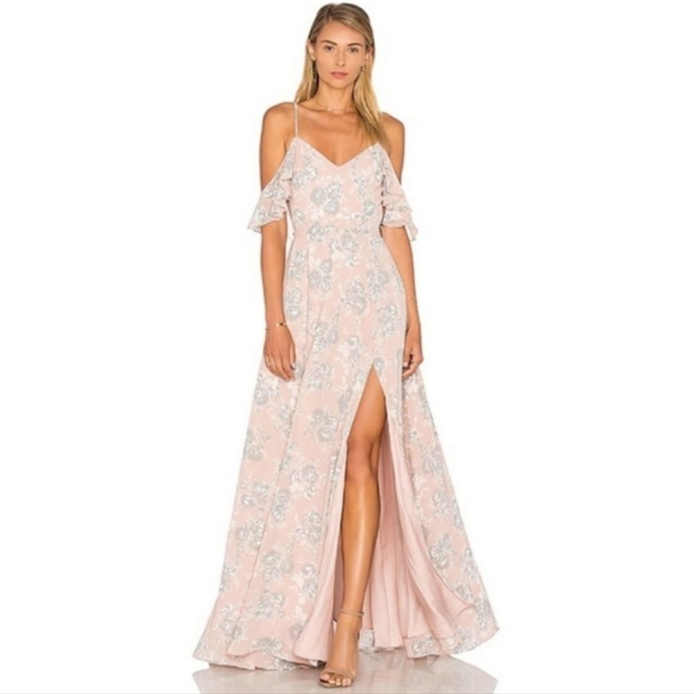 Lovers + Friends Taylor Gown in Floral Lavender Size 4